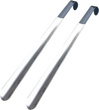 2Pack Stainless Steel Shoe Horn 16.5 Inch Extra Long Metal Shoe Horn for Seniors