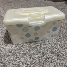 Huggies Wipes Container Full Size Pop Up Feature EMPTY "Polka dots"