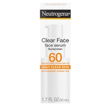 Neutrogena Clear Face Serum Sunscreen with Green 1.7 Fl Oz Pack of 1 ,