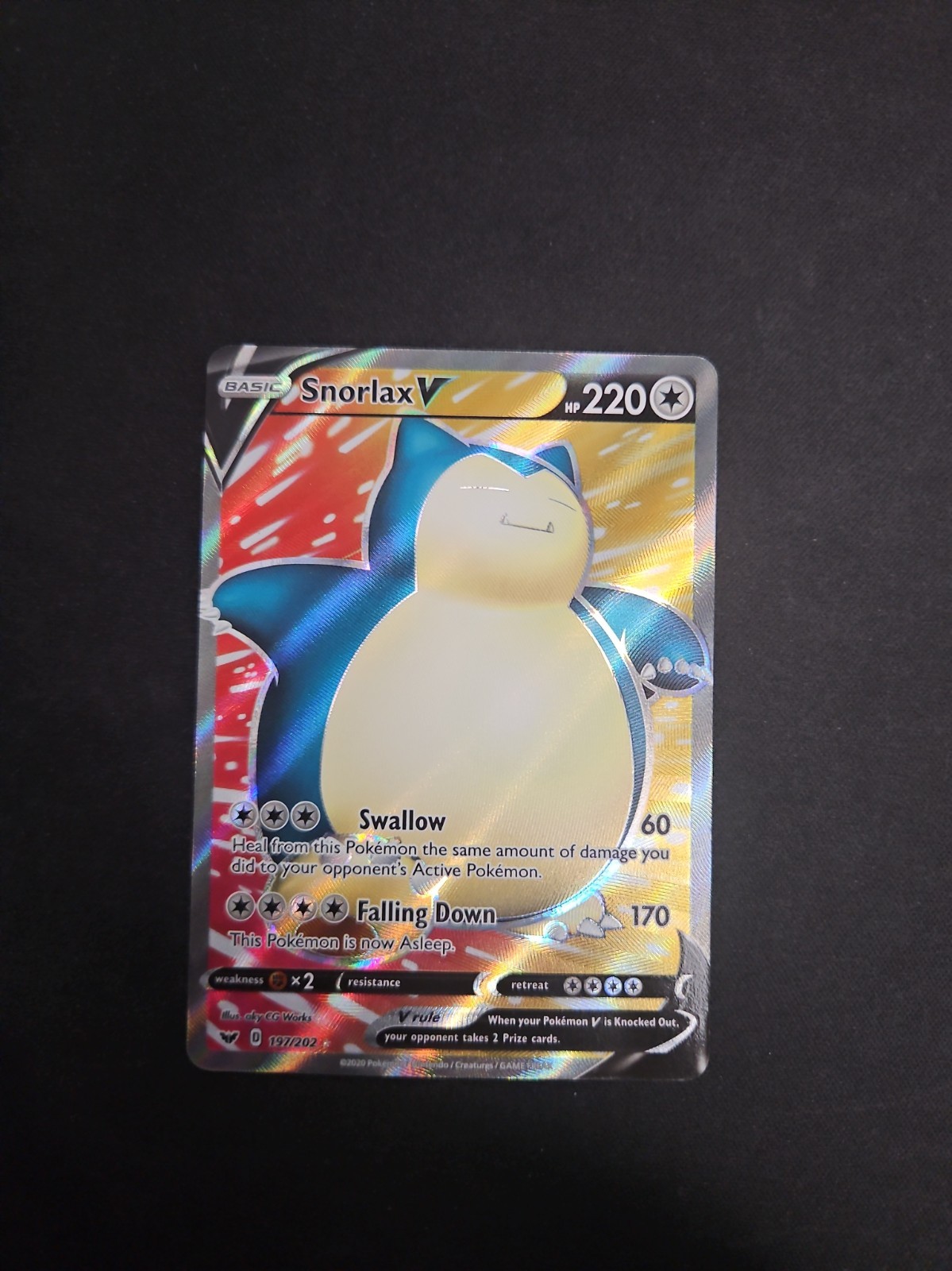 Snorlax V Full Art 197/202 Sword & Shield Pokémon
