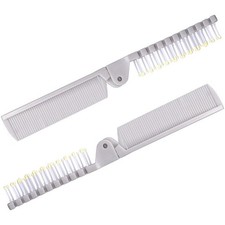 2 Piece Folding Hair Brush Set, Portable Travel-Friendly Comb     Small