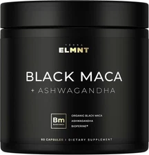 ELMNT 40,000mg 40x Strength Organic Black Maca Root + Ashwagandha - #1 Highest