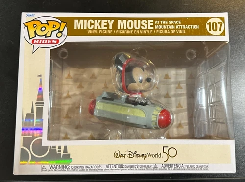 Funko Pop Rides 107 Mickey Mouse Space Mountain Disney World 50th - New