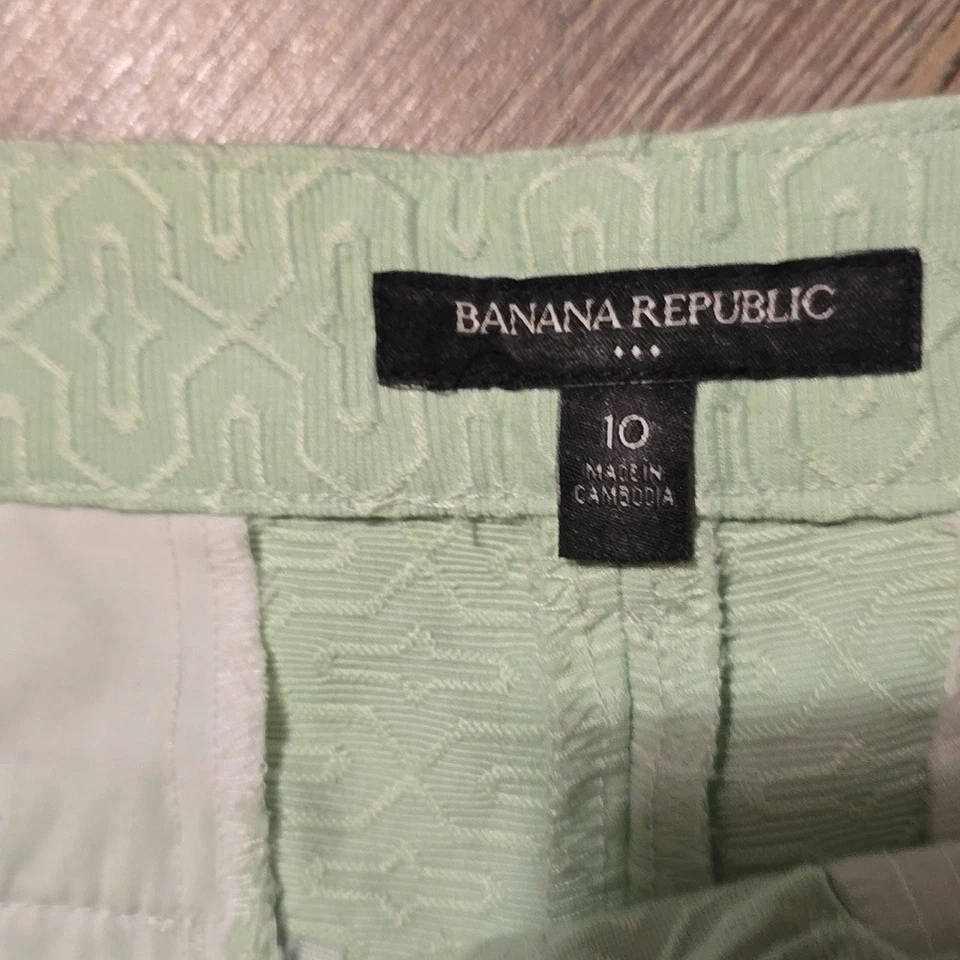 Pantalones Cortos Banana Republic Mujer 10 Texturizados Geométricos Preppy Primavera Vacaciones Boho Foto 3 de 4