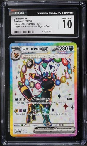 CGC 10 Umbreon ex 176 Black Star Promos Prismatic Evolution Premium Col