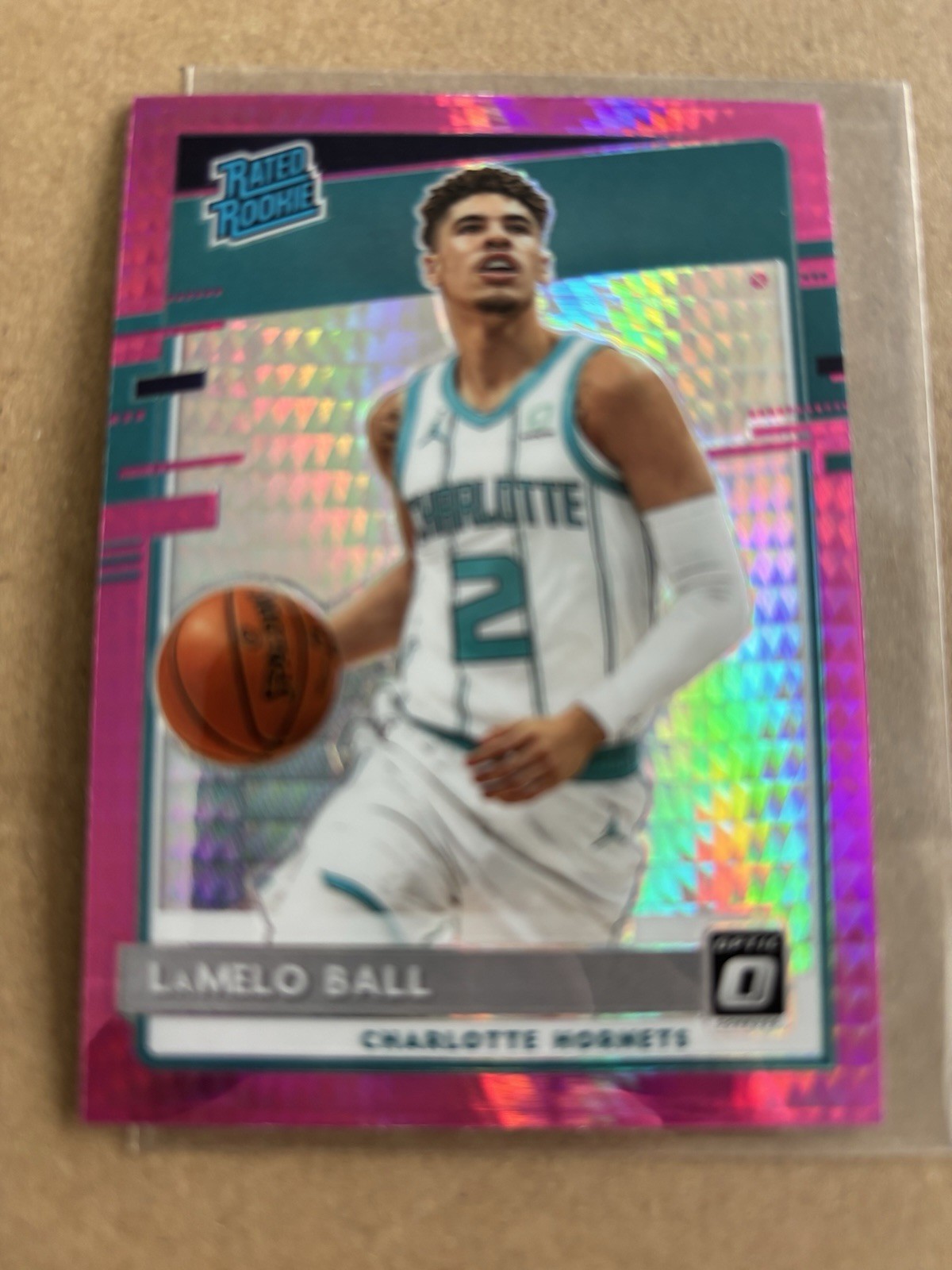 2020-21 Panini Donruss Optic - Rated Rookie LaMelo Ball #153 Pink Hyper Prizm...
