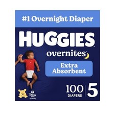 Huggies Overnites Diapers Size 5, 100 Count 2 Packs of 50 
