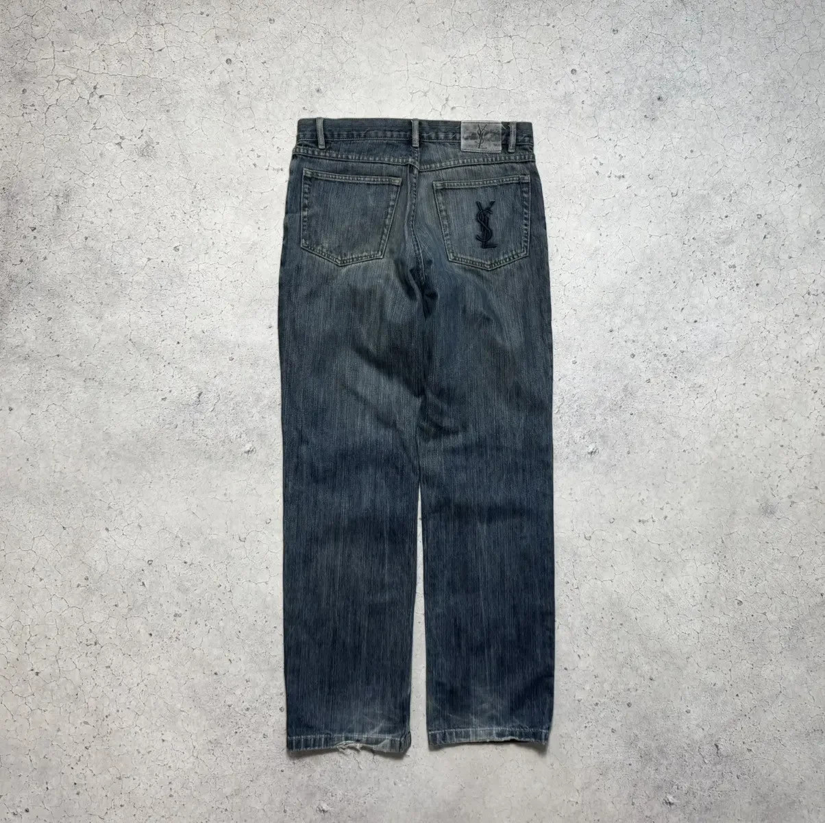 Jeans Yves Saint Laurent YSL vintage lusso denim grande logo