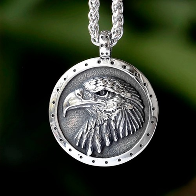 #ad Viking Eagle Bird Necklace Stainless Steel Necklace AU $26.00
