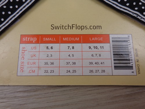 Lindsey Phillips Switch Flops BLack White Polka Dot Stripes Womens Size M 2 Pair - Picture 8 of 11