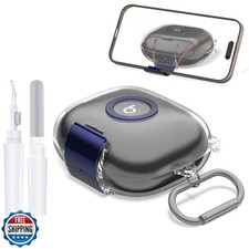 for Beats Powerbeats Pro 2 Case with Phone Stand, Soft Clear TPU