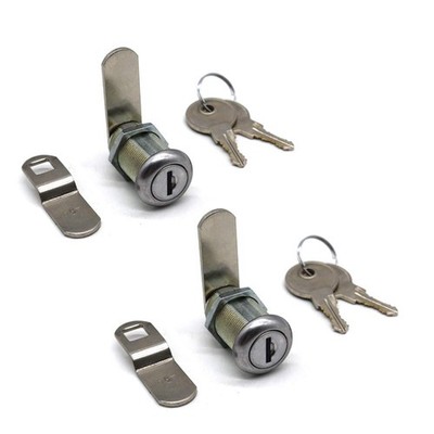 NIANNIAN 2Pcs Tool Box Locks 1-1/8 inches Cabinet Cam Lock for 1-1/8'', Silver