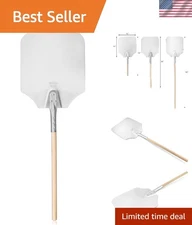 12 x 14 Inch Aluminum Pizza Peel with Wood Handle - Perfect for Home Baking