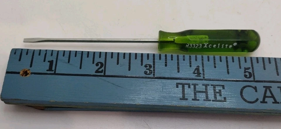 Xcelite R3323 3/32" x 3" Round Blade Slotted Screwdriver w/Pocket Clip USA Made - Image 3 of 3
