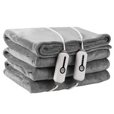 Electric Heated Blanket 84" x 90" Queen 84"x90" Queen Size 01 - Light Grey