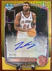 2025-26 Zuby Ejiofor CPA-ZE Bowman Chrome Prospect Autograph Gold Mojo Refractor