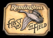 LK06177 GREAT VINTAGE 1980  REMINGTON  FIRST IN THE FIELD CANADA GOOSE BUCKLE