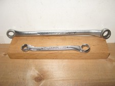 2 Vintage S-K Offset Box Wrenches - 7/16 x 1/2 & 7/16 x 3/8 - NICE - USA