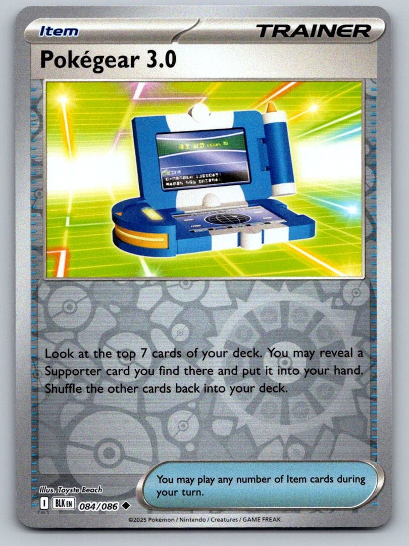 Pokegear 3.0 Reverse Holo Uncommon Trainer - Item Reverse Holo SV: Black Bolt BL