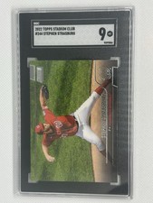 2022 Topps Stadium Club Chrome Stephen Strasburg #244 Nationals SGC 9 MT
