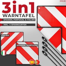 50 x 50cm Warntafel für Italien Spanien Portugal 3 in 1 reflektierend Warnschild