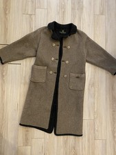 Vintage Giesswein Pure Wool Beige/Gray Bone Button Coat Jacket Size 40 (M/L)