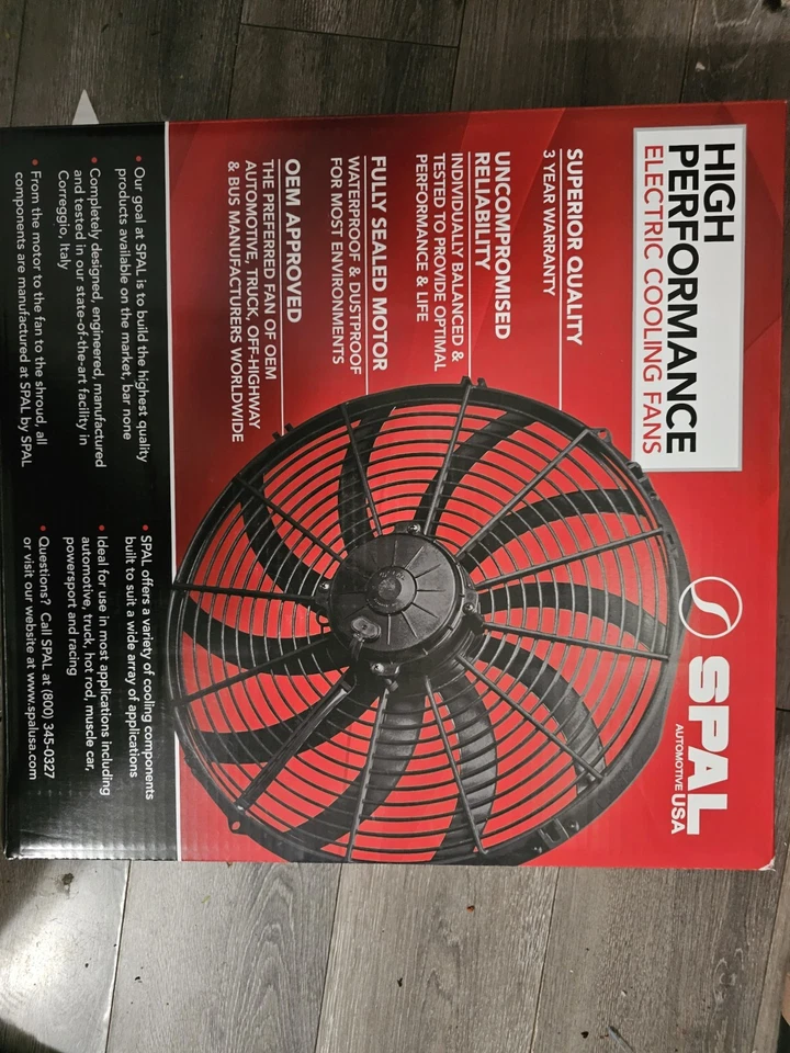 SPAL 2024 CFM Single 16in High Performance Curved Puller Cooling Fan Universal - Image 2 of 2