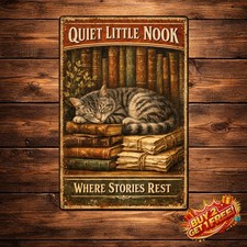 Funny Cat Lover Aluminum Sign 8x12 Vintage Metal Tin Poster Wall Decor Art