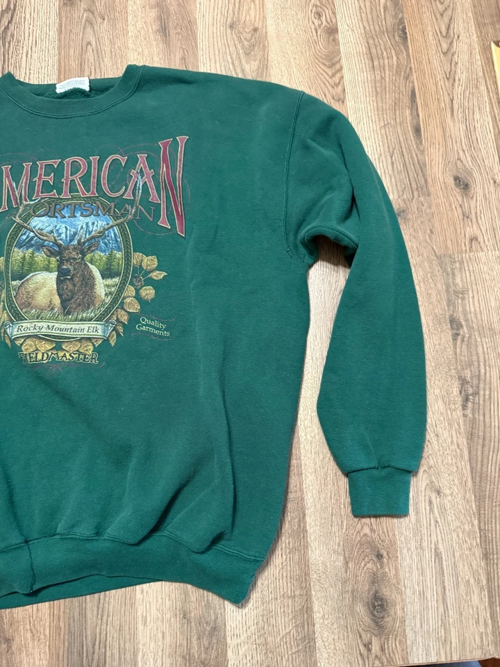 Suéter Field Master Para Hombre Talla XL Verde Deportistas Americanos Rocky Mountain Elk Foto 4 de 4