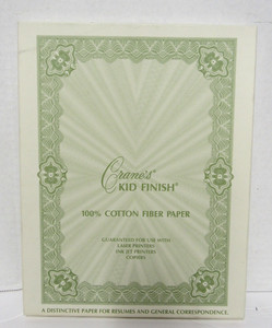 49 Sheets Crane's Kid Finish 100% Cotton Fiber Paper Laser Ink Jet Copiers Ecru