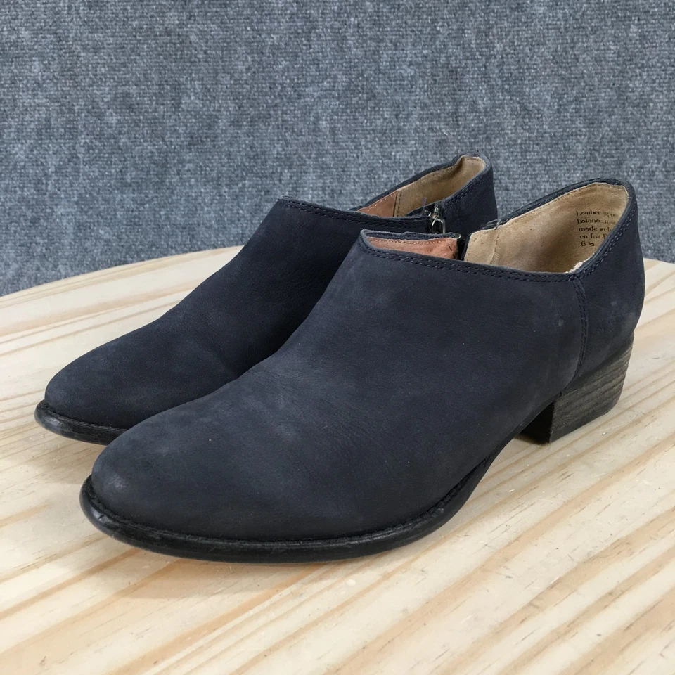 Botas Seychelles Mujer 6.5 Azul Botines Gamuza Tacones Informales Cremallera Lateral Foto 3 de 4