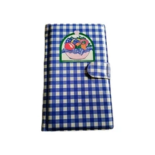 Vintage Avon Gingham Print Dry Erase Shopping  Notebook Soft Cover