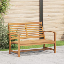 vidaXL Gartenbank Natur 110 x 64 x 76.5 cm Teak-Massivholz