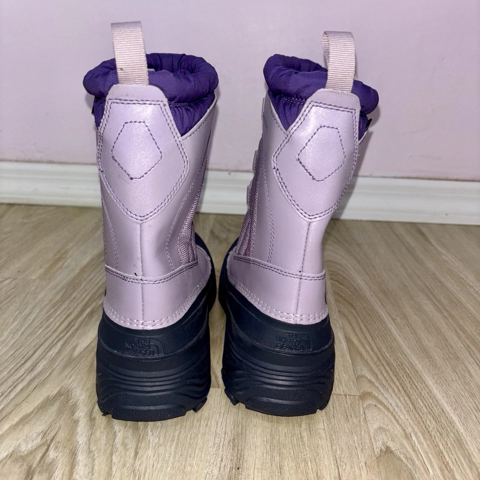 Botas de nieve de invierno The North Face Alpenglow IV para niños púrpura impermeables talla 5 Foto 3 de 4