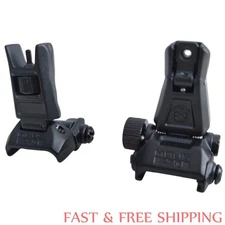 1 Pair Tactical Low Profile Metal Sights Folding Iron Front & Rear Set