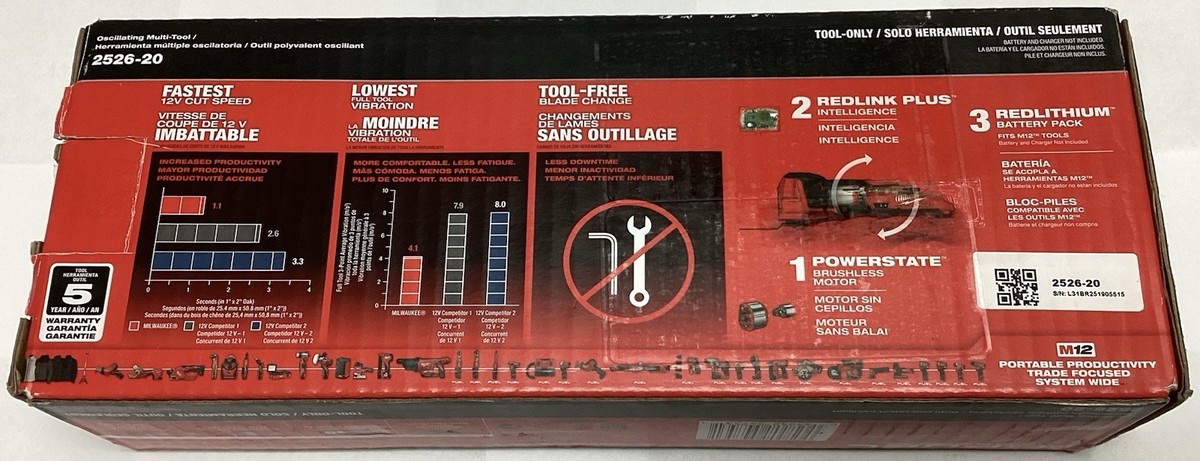 Milwaukee 2526-20 12V Oscillating Multi-Tool for sale online
