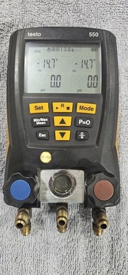testo 550 digital manifold tested, battery included.