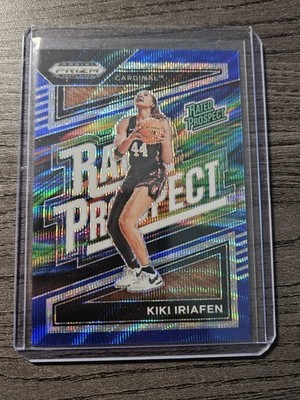 2024 Panini Prizm Draft Picks Kiki Iriafen #10 Blue Wave /249 Rated Prospect