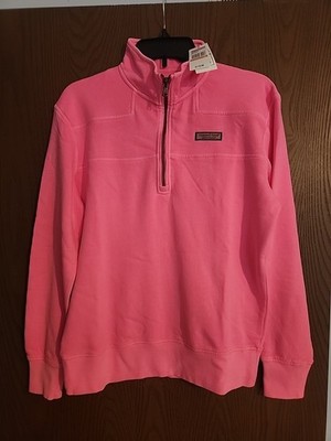 Vineyard Vines Womens Sunwashed Surf Terry Shepshirt  Pink Wave Size Small NWT