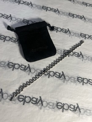New Chrome Hearts 8 Inch 925 silver paper chain bracelet 100% Authentic