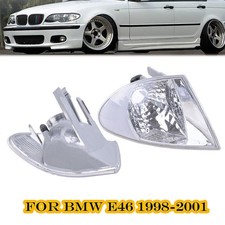 Pair Clear Corner Parking Signal Lights For 19992001 Bmw E46 3-series Sedan Pair Clear Corner Parking Signal Lights For 19992001 Bmw E46 3-series Sedan