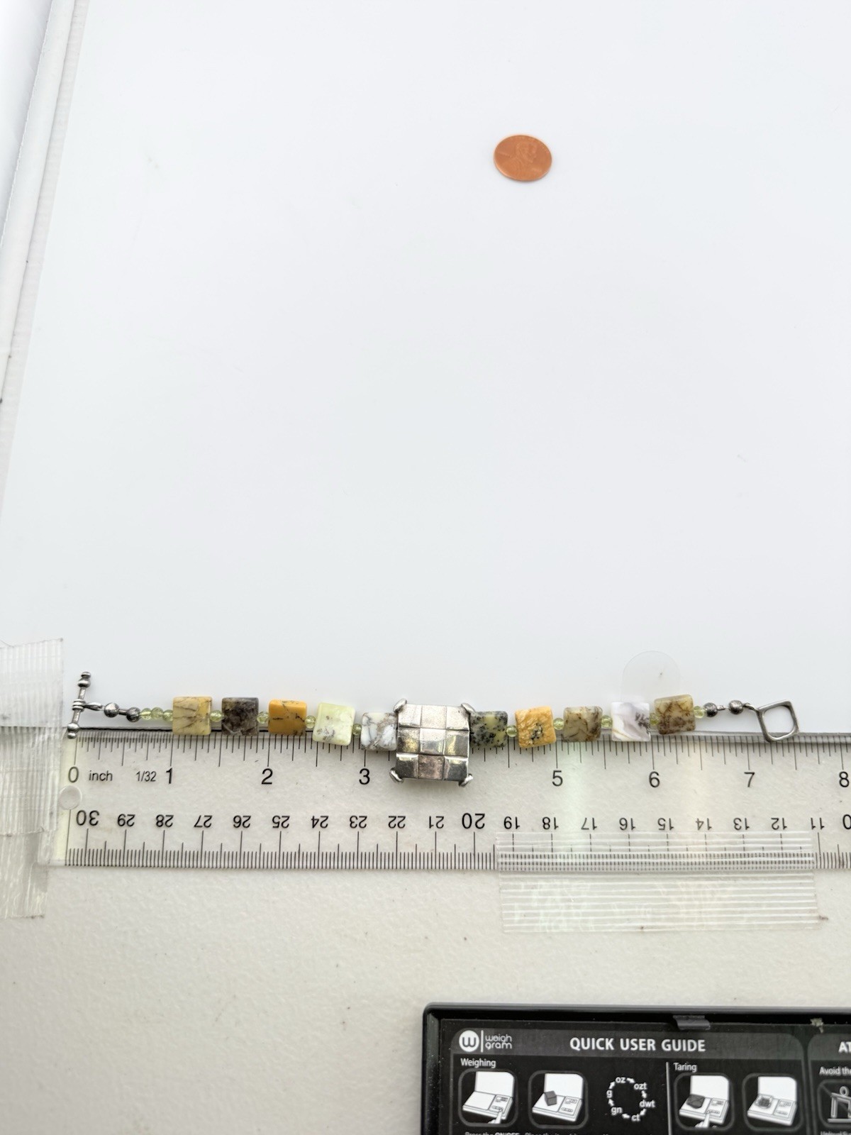 UNSIGNED 925 STERLING SILVER SQUARE MULTISTONE 7 … - image 4