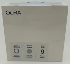 Oura Ring Gen3 Horizon  Size 9 Silver - Activity Tracker NEW in box JZ9051384-09