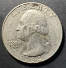 1964-D Silver Washington Quarter (Circulated) - (#2019) Very Fine Condition