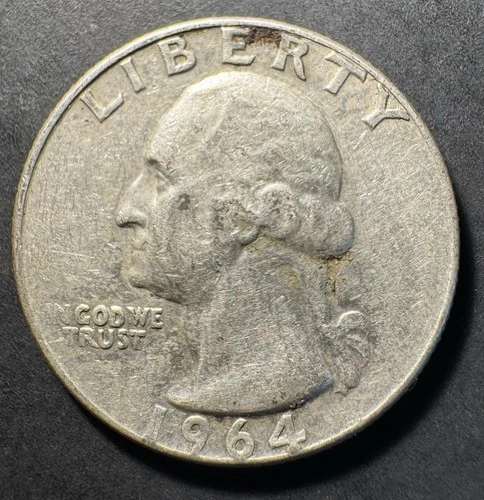 1964-D Silver Washington Quarter (Circulated) - (#2019) Very Fine Condition