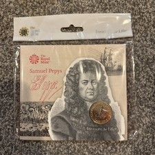 2019 £2 - SAMUEL PEPYS TWO POUND - BRILLIANT UNCIRCULATED - BU COIN PACK SEALED