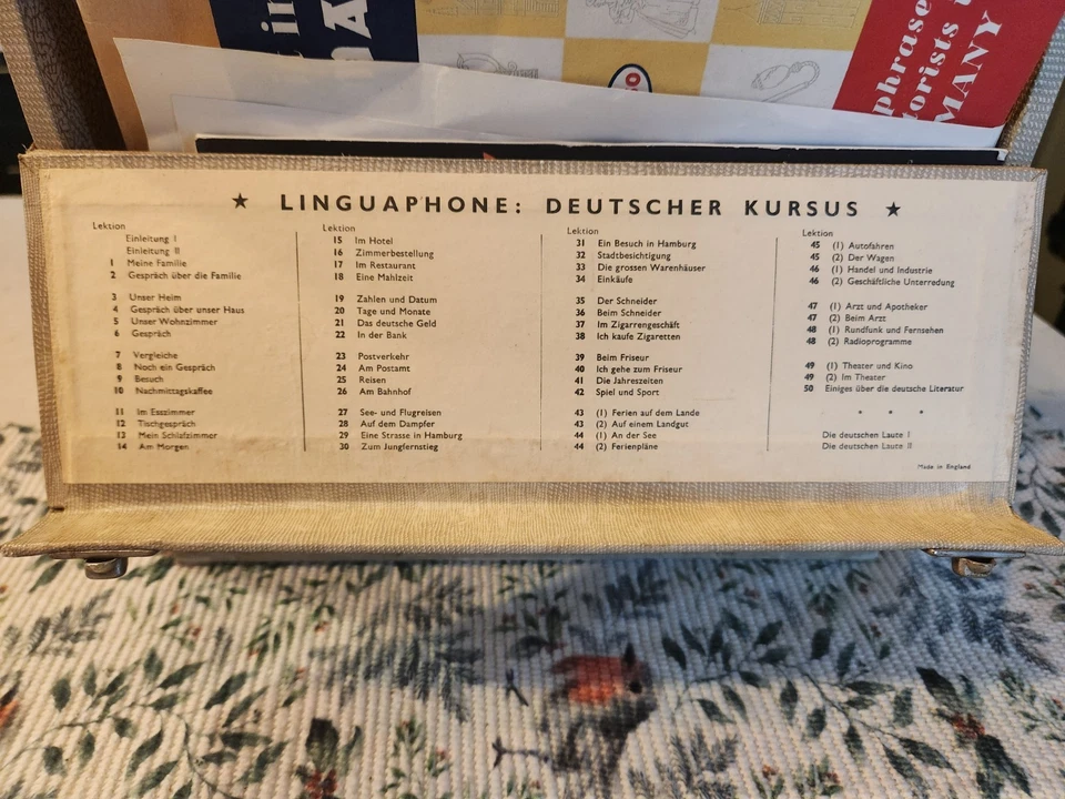Vintage Linguaphone German Language Course Set 78 RPM Records & Booklets  c1950s - Image 4 of 4