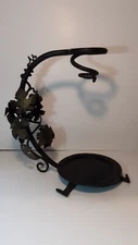 Vintage Wine Aerator Glass Decanter Grapes Metal Stand Only