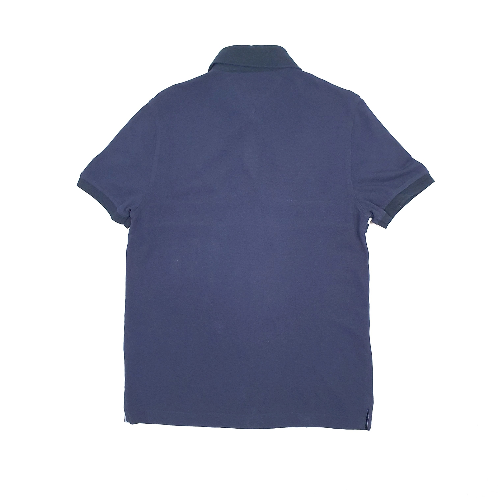TOMMY HILFIGER Navy Polo Shirt Spellout Short Sleeve Cotton Mens S image 2