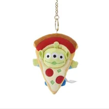 Disney 2024 authentic Toy story alien pizza cute small plush keychain disneyland
